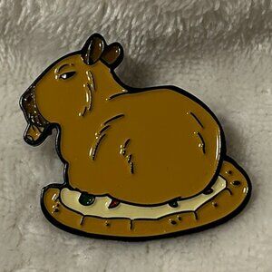 Pizza Capybara Enamel Pin from Hot Topic Snacks Blind Bag